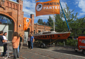 The PPDE boat outside the conference hall