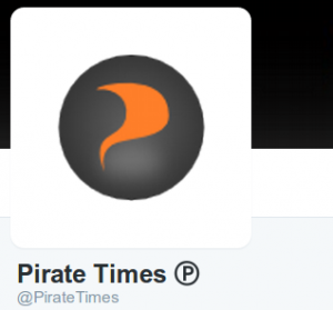 símbolo pirata y logo para redes sociales