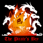 The Pirate bay logo with a hydra bin back ground