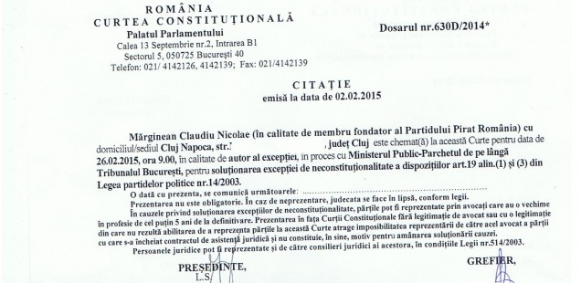 requirement of 25.000 signatures to form a political party removed in Romania