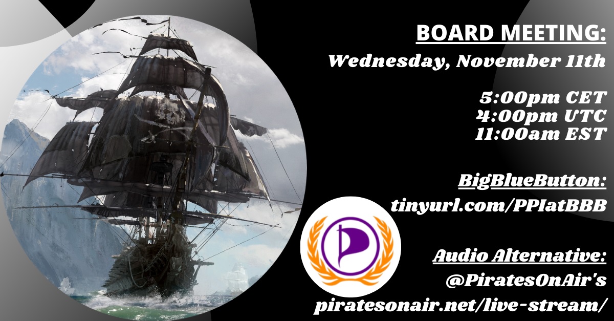 PPI board meeting Wednesday, November 11th